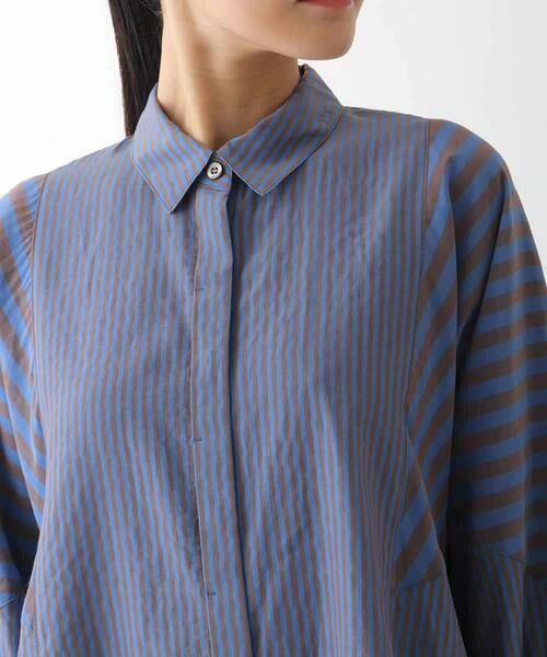HIROKO BIS / ヒロコビス シャツ・ブラウス | ストライプパターンデザインブラウス /洗える | 詳細16