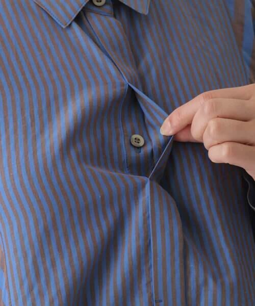 HIROKO BIS / ヒロコビス シャツ・ブラウス | ストライプパターンデザインブラウス /洗える | 詳細17