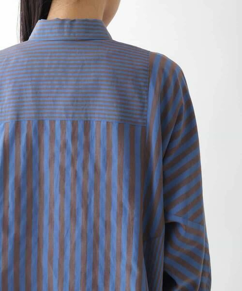 HIROKO BIS / ヒロコビス シャツ・ブラウス | ストライプパターンデザインブラウス /洗える | 詳細18
