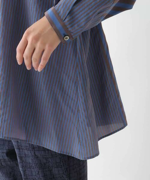 HIROKO BIS / ヒロコビス シャツ・ブラウス | ストライプパターンデザインブラウス /洗える | 詳細20