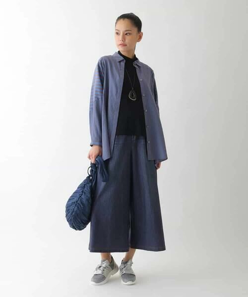 HIROKO BIS / ヒロコビス シャツ・ブラウス | ストライプパターンデザインブラウス /洗える | 詳細25