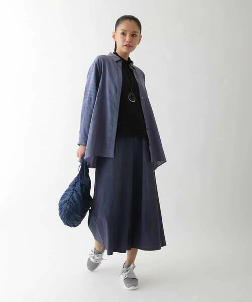 HIROKO BIS / ヒロコビス シャツ・ブラウス | ストライプパターンデザインブラウス /洗える | 詳細26