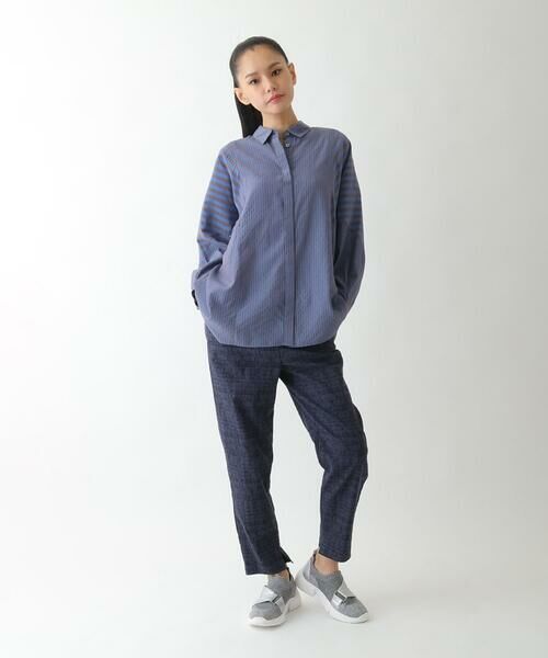 HIROKO BIS / ヒロコビス シャツ・ブラウス | ストライプパターンデザインブラウス /洗える | 詳細29