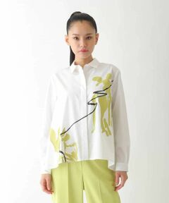 HIROKO BIS / ヒロコビス シャツ・ブラウス | アートプリントブロードシャツ /洗える