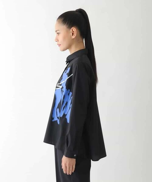 HIROKO BIS / ヒロコビス シャツ・ブラウス | アートプリントブロードシャツ /洗える | 詳細1