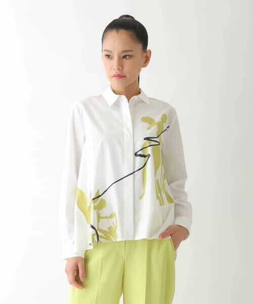 HIROKO BIS / ヒロコビス シャツ・ブラウス | アートプリントブロードシャツ /洗える | 詳細12