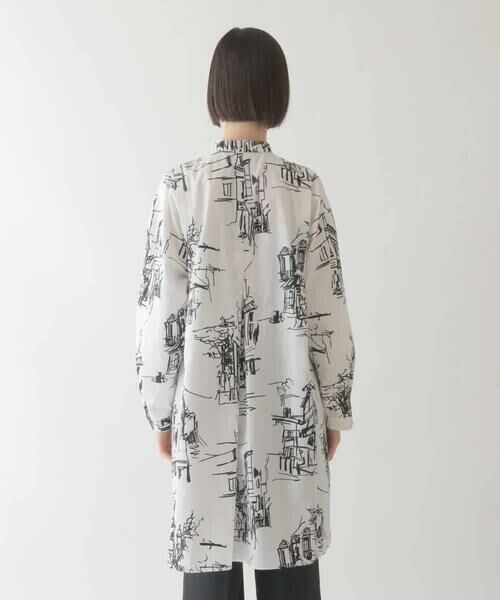 HIROKO BIS / ヒロコビス シャツ・ブラウス | アートプリントタックデザインブラウス /洗える | 詳細2