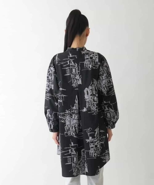 HIROKO BIS / ヒロコビス シャツ・ブラウス | アートプリントタックデザインブラウス /洗える | 詳細13