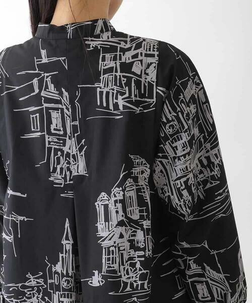 HIROKO BIS / ヒロコビス シャツ・ブラウス | アートプリントタックデザインブラウス /洗える | 詳細15
