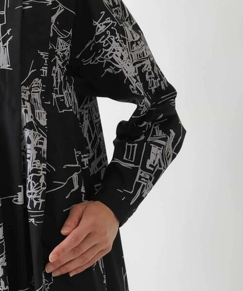 HIROKO BIS / ヒロコビス シャツ・ブラウス | アートプリントタックデザインブラウス /洗える | 詳細16