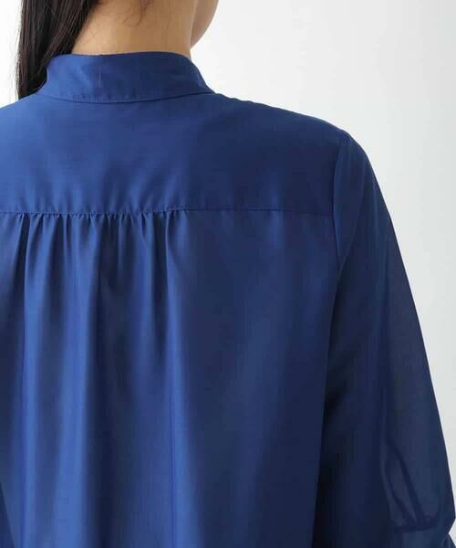 HIROKO BIS / ヒロコビス シャツ・ブラウス | ピンタックギャザー切り替えシアーブラウス /洗濯機で洗える | 詳細4