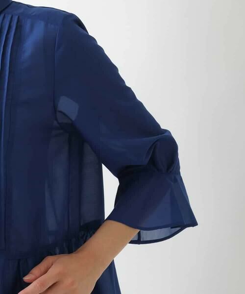 HIROKO BIS / ヒロコビス シャツ・ブラウス | ピンタックギャザー切り替えシアーブラウス /洗濯機で洗える | 詳細5