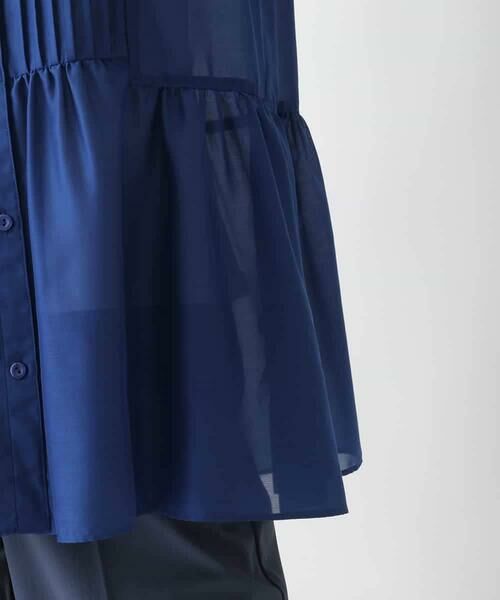 HIROKO BIS / ヒロコビス シャツ・ブラウス | ピンタックギャザー切り替えシアーブラウス /洗濯機で洗える | 詳細6