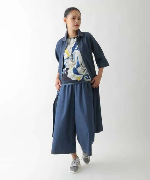 HIROKO BIS / ヒロコビス ロング・マキシ丈ワンピース | ステッチポイントデニムワンピース /洗える | 詳細17