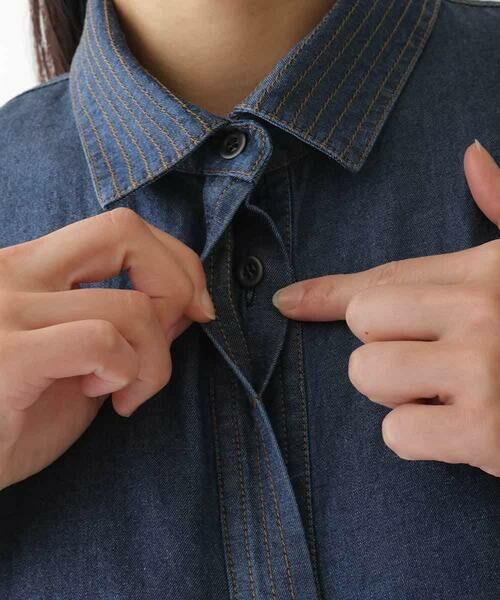 HIROKO BIS / ヒロコビス ロング・マキシ丈ワンピース | ステッチポイントデニムワンピース /洗える | 詳細4