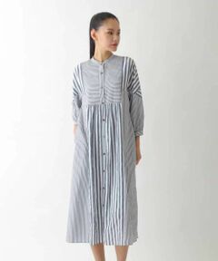 HIROKO BIS / ヒロコビス ロング・マキシ丈ワンピース | ストライプパターン切り替えデザインワンピース /洗える