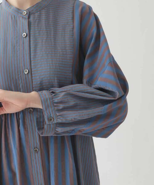 HIROKO BIS / ヒロコビス ロング・マキシ丈ワンピース | ストライプパターン切り替えデザインワンピース /洗える | 詳細20