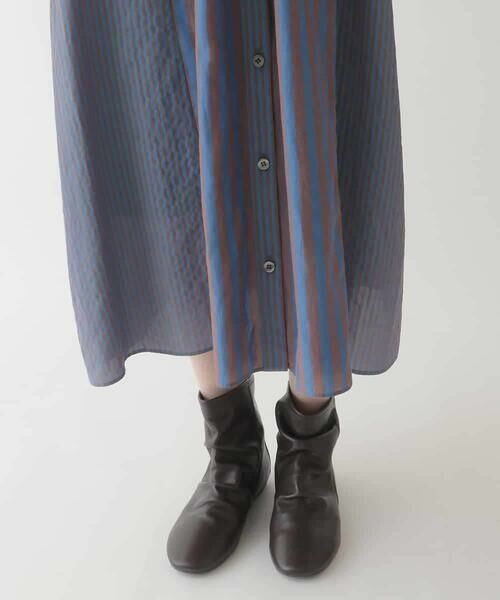 HIROKO BIS / ヒロコビス ロング・マキシ丈ワンピース | ストライプパターン切り替えデザインワンピース /洗える | 詳細21
