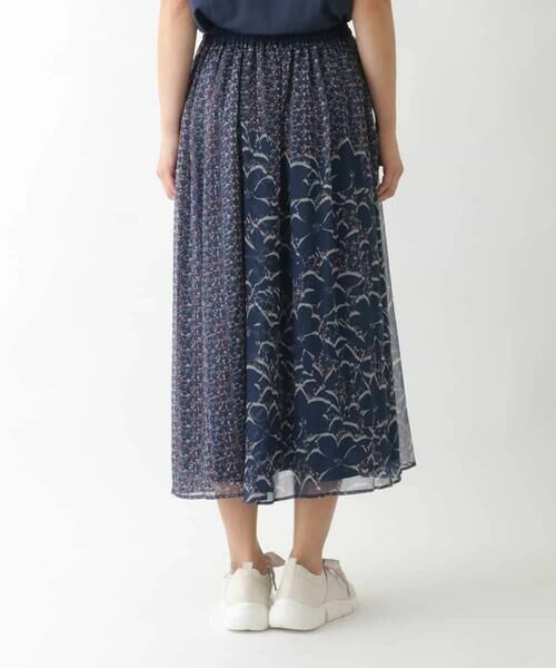 HIROKO BIS / ヒロコビス ロング・マキシ丈スカート | 楊柳シフォンフラワープリントスカート /洗える | 詳細2