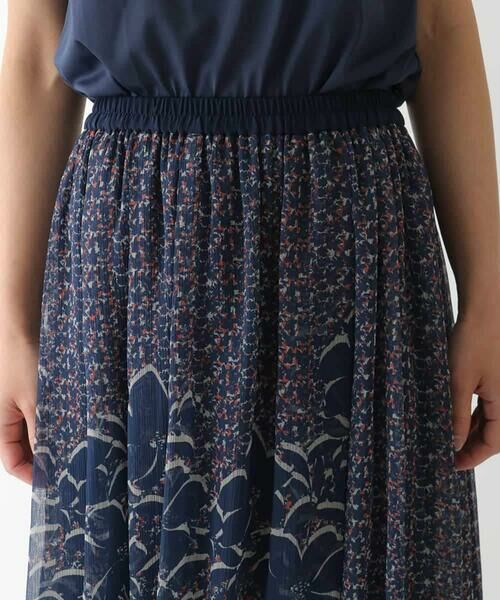 HIROKO BIS / ヒロコビス ロング・マキシ丈スカート | 楊柳シフォンフラワープリントスカート /洗える | 詳細3