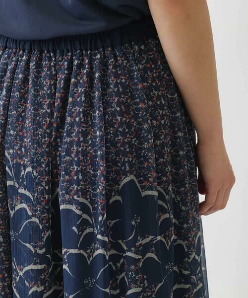 HIROKO BIS / ヒロコビス ロング・マキシ丈スカート | 楊柳シフォンフラワープリントスカート /洗える | 詳細4