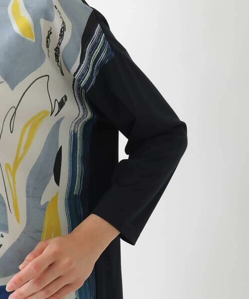 HIROKO BIS / ヒロコビス カットソー | アートプリント切り替えデザインプルオーバー /洗える | 詳細6