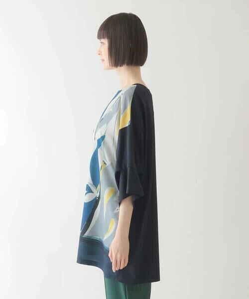 HIROKO BIS / ヒロコビス チュニック | アートプリント切り替えデザインチュニック /洗える | 詳細1