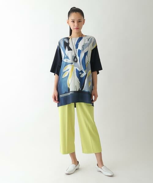 HIROKO BIS / ヒロコビス チュニック | アートプリント切り替えデザインチュニック /洗える | 詳細12