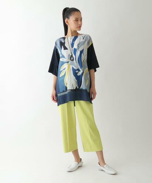 HIROKO BIS / ヒロコビス チュニック | アートプリント切り替えデザインチュニック /洗える | 詳細13