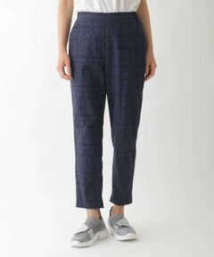 HIROKO BIS / ヒロコビス ショート・ハーフ・半端丈パンツ | アブストラクトデザインチェックパンツ /洗濯機で洗える