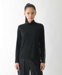 HIROKO BIS / ヒロコビス カットソー | 配色ラインハイネックインナートップ /洗える