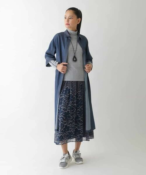 HIROKO BIS / ヒロコビス カットソー | 配色ラインハイネックインナートップ /洗える | 詳細16