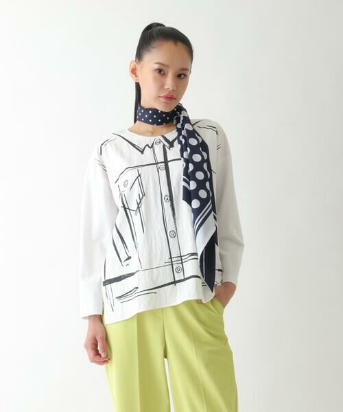 HIROKO BIS / ヒロコビス マフラー・ショール・スヌード・ストール | ドットストライプスカーフ | 詳細4