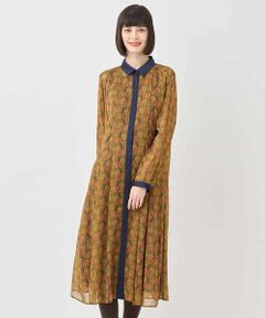 HIROKO BIS / ヒロコビス ロング・マキシ丈ワンピース | ボタニカルプリント楊柳ワンピース /洗える