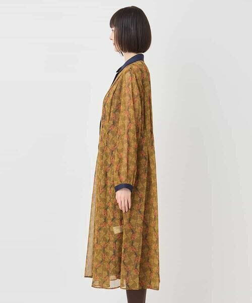 HIROKO BIS / ヒロコビス ロング・マキシ丈ワンピース | ボタニカルプリント楊柳ワンピース /洗える | 詳細1