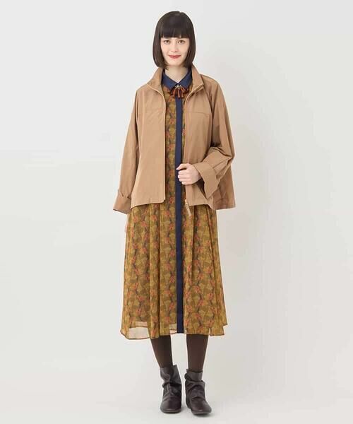 HIROKO BIS / ヒロコビス ロング・マキシ丈ワンピース | ボタニカルプリント楊柳ワンピース /洗える | 詳細13