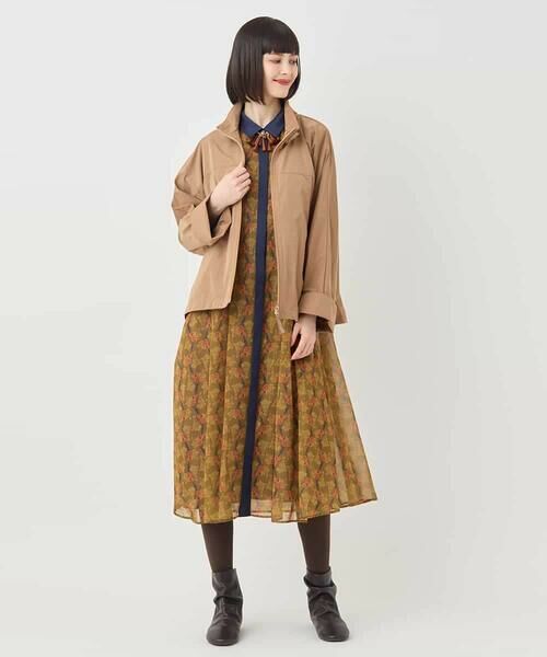 HIROKO BIS / ヒロコビス ロング・マキシ丈ワンピース | ボタニカルプリント楊柳ワンピース /洗える | 詳細14