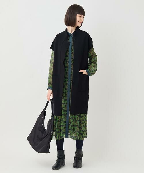 HIROKO BIS / ヒロコビス ロング・マキシ丈ワンピース | ボタニカルプリント楊柳ワンピース /洗える | 詳細20