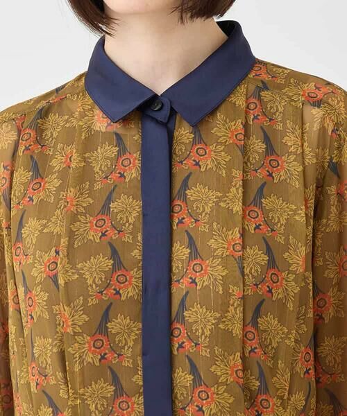 HIROKO BIS / ヒロコビス ロング・マキシ丈ワンピース | ボタニカルプリント楊柳ワンピース /洗える | 詳細3