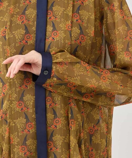 HIROKO BIS / ヒロコビス ロング・マキシ丈ワンピース | ボタニカルプリント楊柳ワンピース /洗える | 詳細6