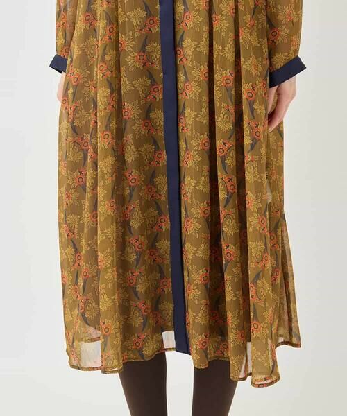 HIROKO BIS / ヒロコビス ロング・マキシ丈ワンピース | ボタニカルプリント楊柳ワンピース /洗える | 詳細8