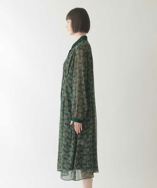 HIROKO BIS / ヒロコビス ロング・マキシ丈ワンピース | ボタニカルプリント楊柳ワンピース /洗える | 詳細23