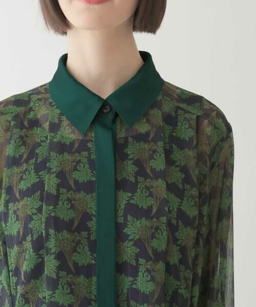 HIROKO BIS / ヒロコビス ロング・マキシ丈ワンピース | ボタニカルプリント楊柳ワンピース /洗える | 詳細25