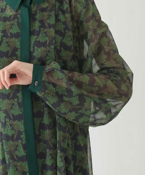 HIROKO BIS / ヒロコビス ロング・マキシ丈ワンピース | ボタニカルプリント楊柳ワンピース /洗える | 詳細27