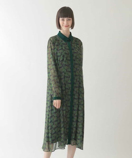 HIROKO BIS / ヒロコビス ロング・マキシ丈ワンピース | ボタニカルプリント楊柳ワンピース /洗える | 詳細30