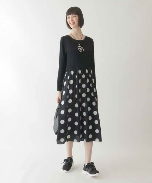 HIROKO BIS / ヒロコビス ロング・マキシ丈ワンピース | ドット柄カットジャカードワンピース | 詳細10
