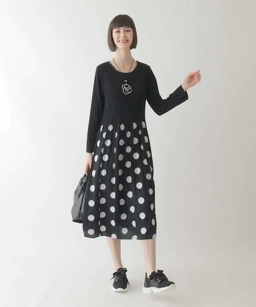 HIROKO BIS / ヒロコビス ロング・マキシ丈ワンピース | ドット柄カットジャカードワンピース | 詳細11