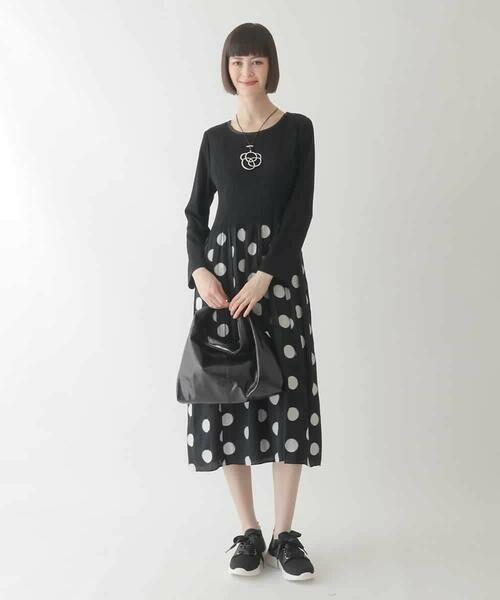 HIROKO BIS / ヒロコビス ロング・マキシ丈ワンピース | ドット柄カットジャカードワンピース | 詳細9
