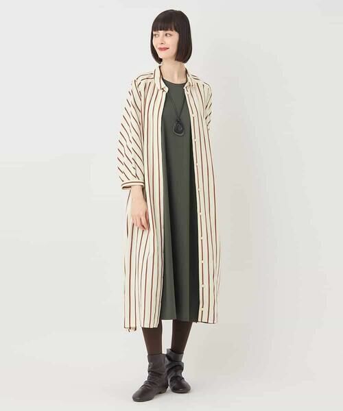 HIROKO BIS / ヒロコビス ロング・マキシ丈ワンピース | ストライプシャツワンピース | 詳細15