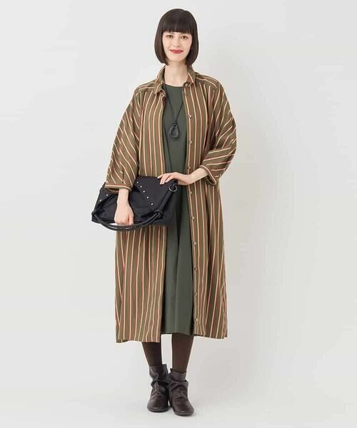 HIROKO BIS / ヒロコビス ロング・マキシ丈ワンピース | ストライプシャツワンピース | 詳細22